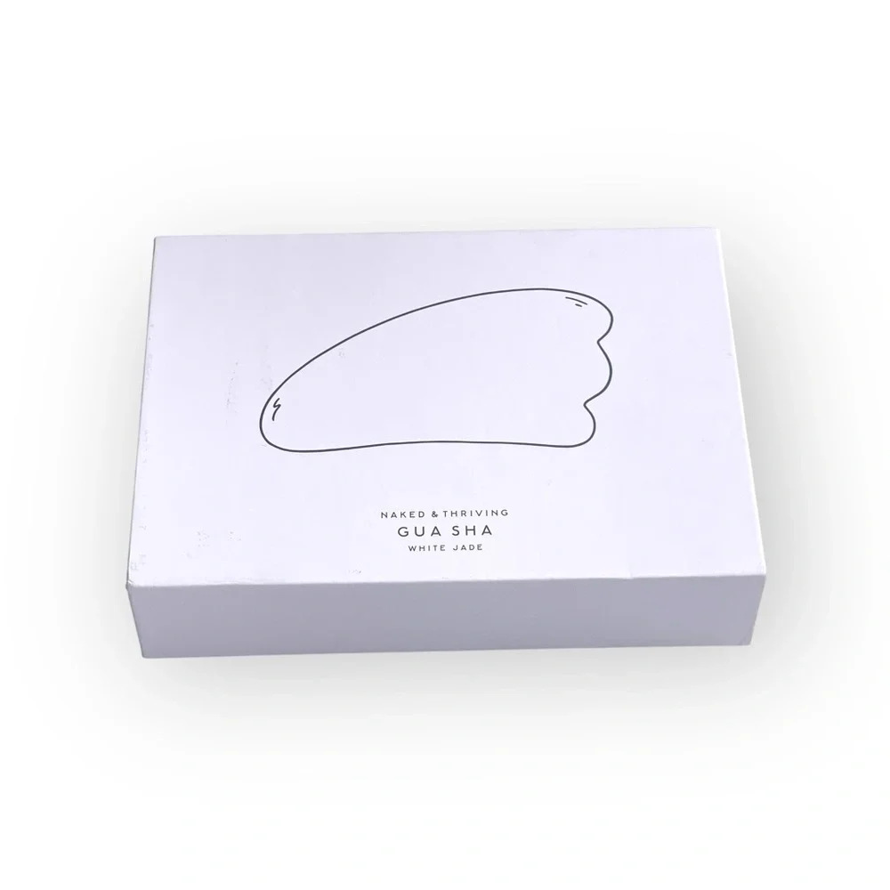 new Naked & Thriving 𒀭Jade Gua Sha Sculpting Tool 𒀭 White 𒀭Anti Aging Ritual Spa